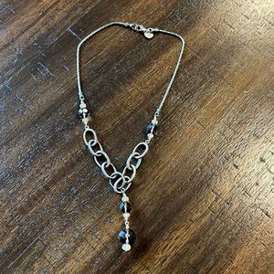 Silpada silver lariat necklace